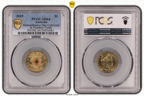 2015 $2 Remembrance Day Colorized In Flanders Fields MS64