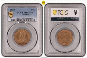 1933 1/2D MS64RB