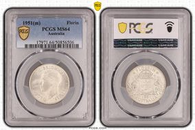 1951(m) Florin KM-48  Ag MS64