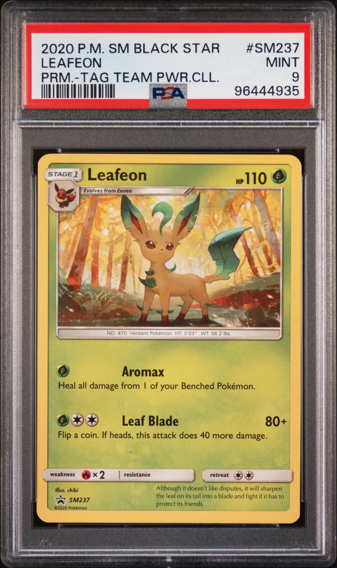 2020 Pokemon POKEMON SM BLACK STAR PROMO PRM.-TAG TEAM PWR.CLL. #SM237 Leafeon front