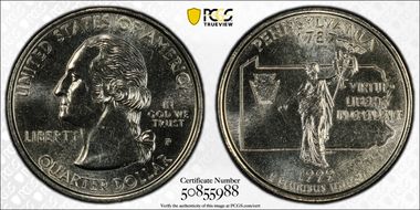 1999-P 25C Pennsylvania MS65