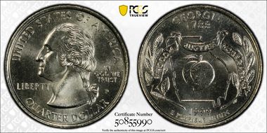 1999-P 25C Georgia MS65