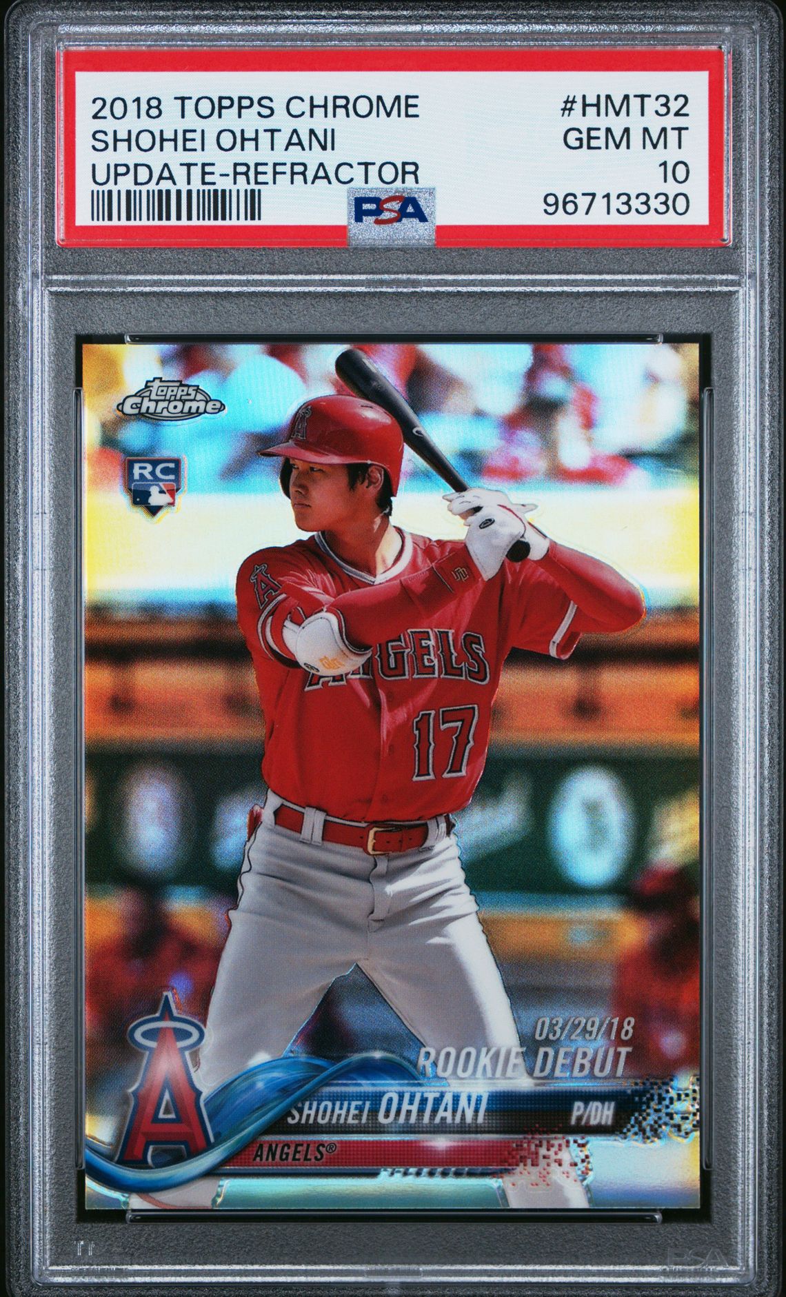 2018 Topps Topps Chrome REFRACTOR #HMT32 Shohei Ohtani front