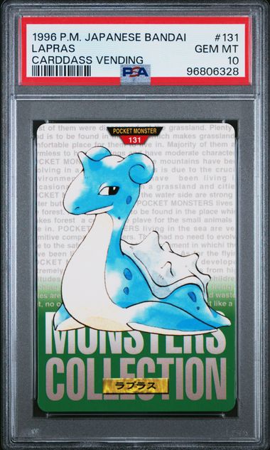 Lapras card PSA 10, cert 96806328