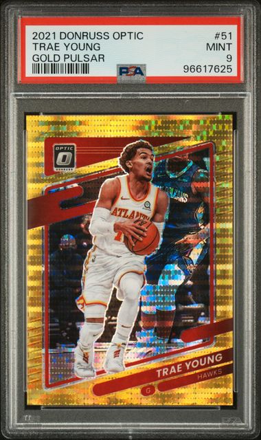 2021 Panini PANINI DONRUSS OPTIC GOLD PULSAR #51 Trae Young front