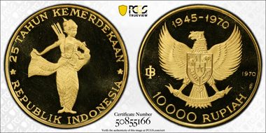 1970 10000 R 25th Ann. Independence PR67DCAM