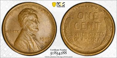 1909-S VDB 1C MS62BN