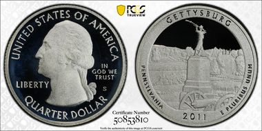 2011-S 25C Gettysburg NP - Silver PR69DCAM