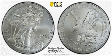 2024-W $1 Burnished Silver Eagle SP69