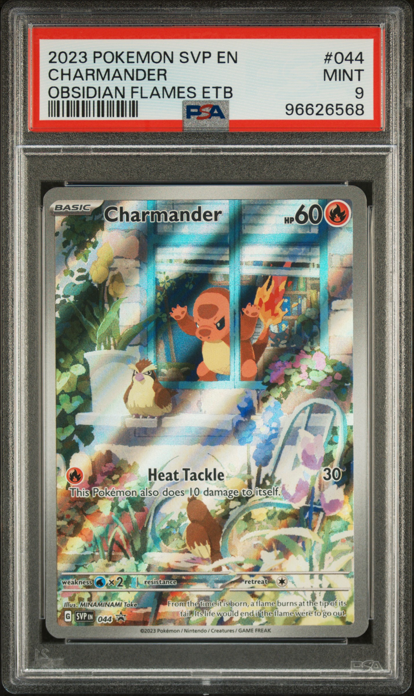 2023 Pokemon Svp En-Sv Black Star Promo Charmander #044 (Obsidian Flames Etb) Mint 9 front