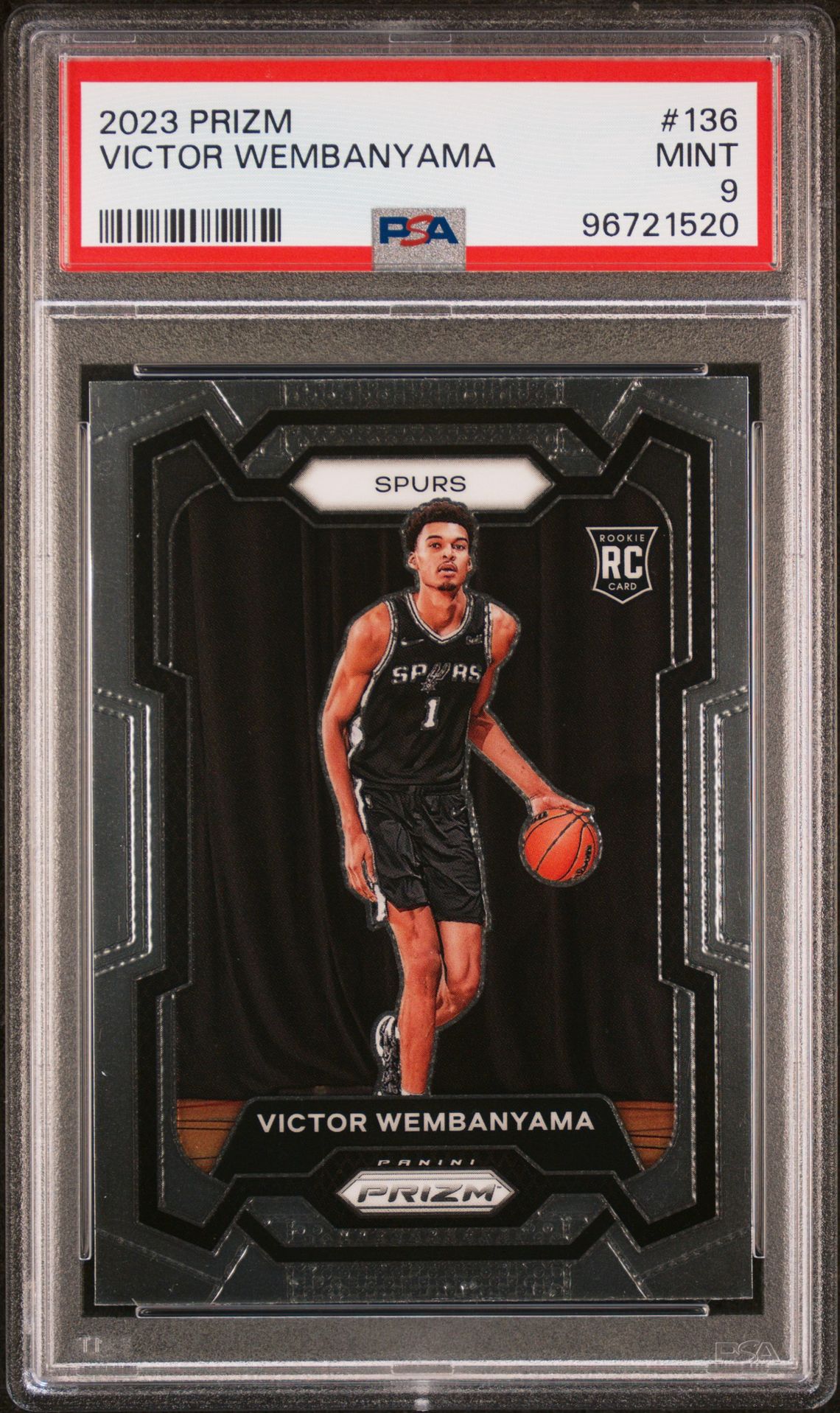 2023 Panini Prizm Victor Wembanyama #136 Mint 9 front