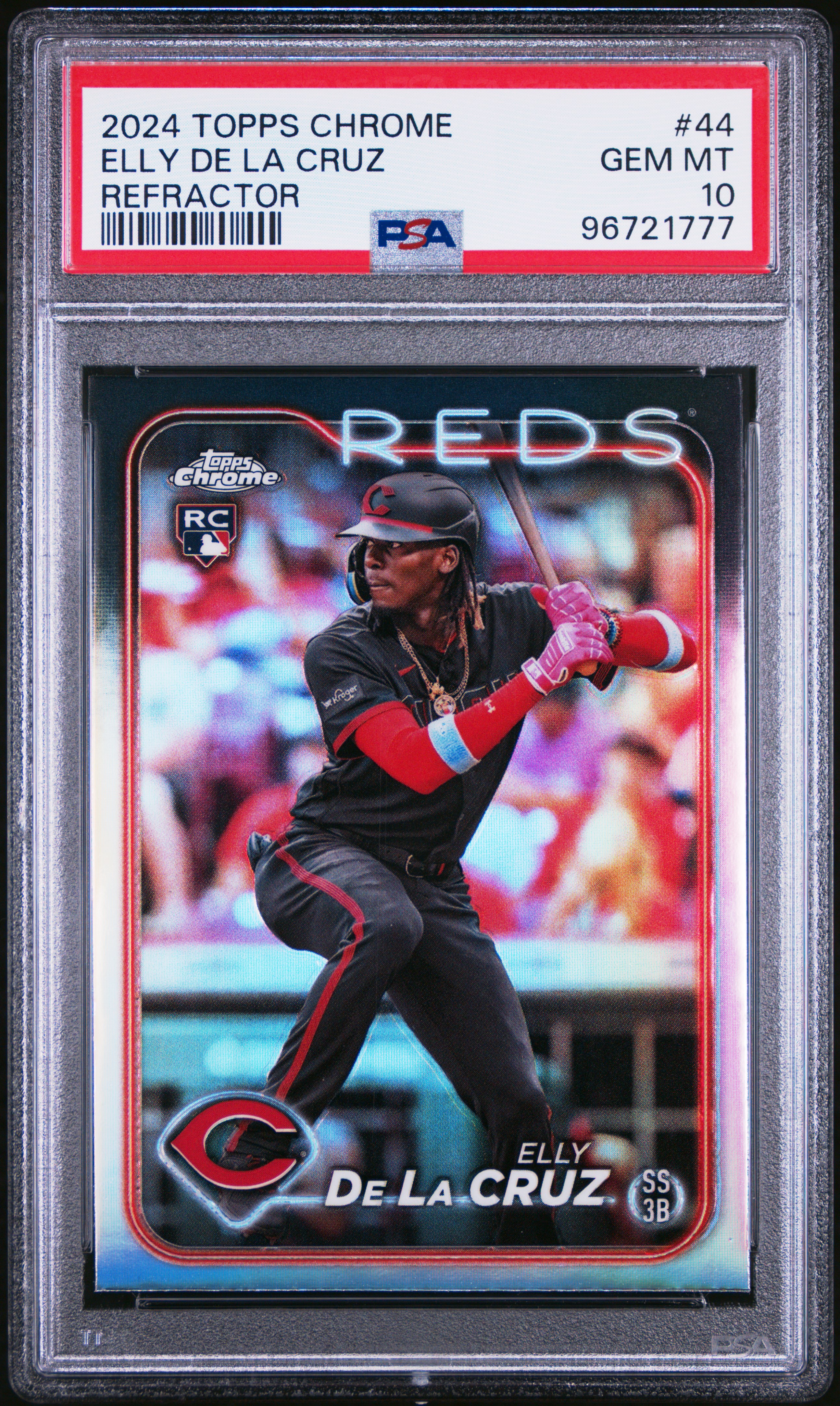 2024 Topps Chrome Elly De La Cruz #44 (Refractor) Gem Mt 10 front