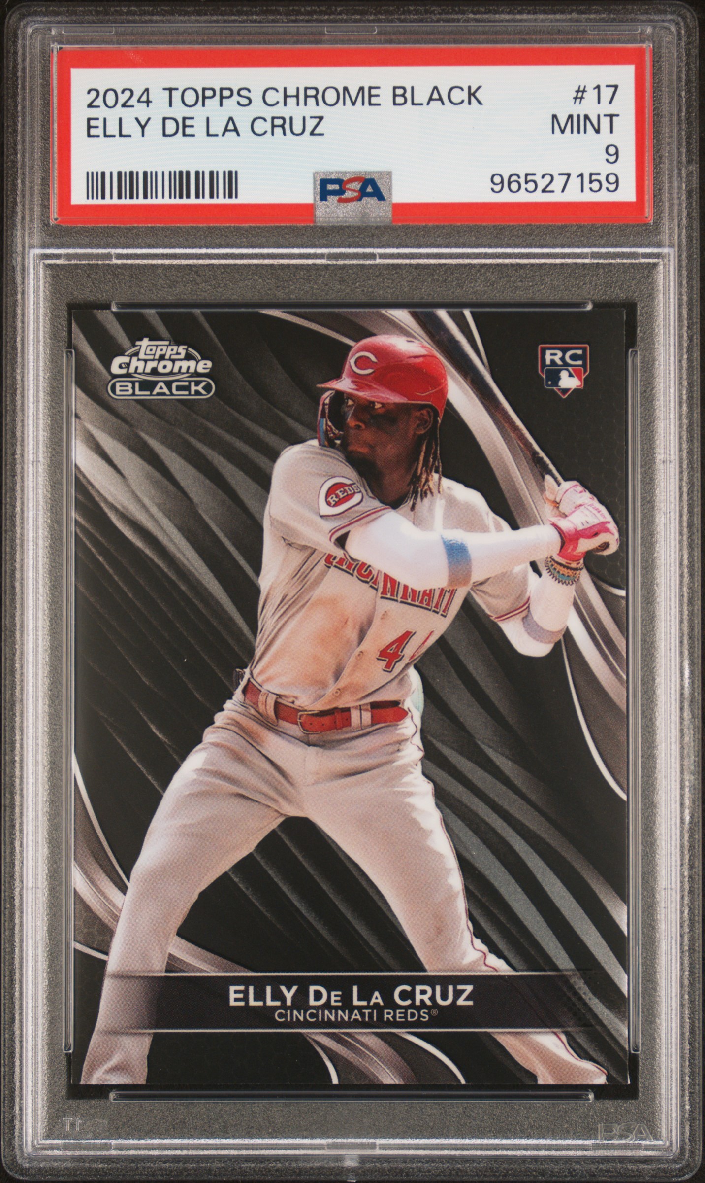 2024 Topps Chrome Black Elly De La Cruz #17 Mint 9 front