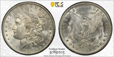 1884-O $1 MS62