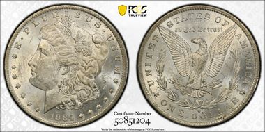 1884-O $1 AU58