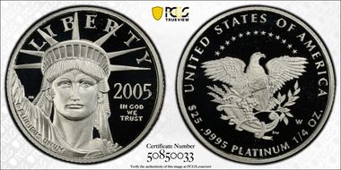 2005-W $25 Statue of Liberty PR70DCAM
