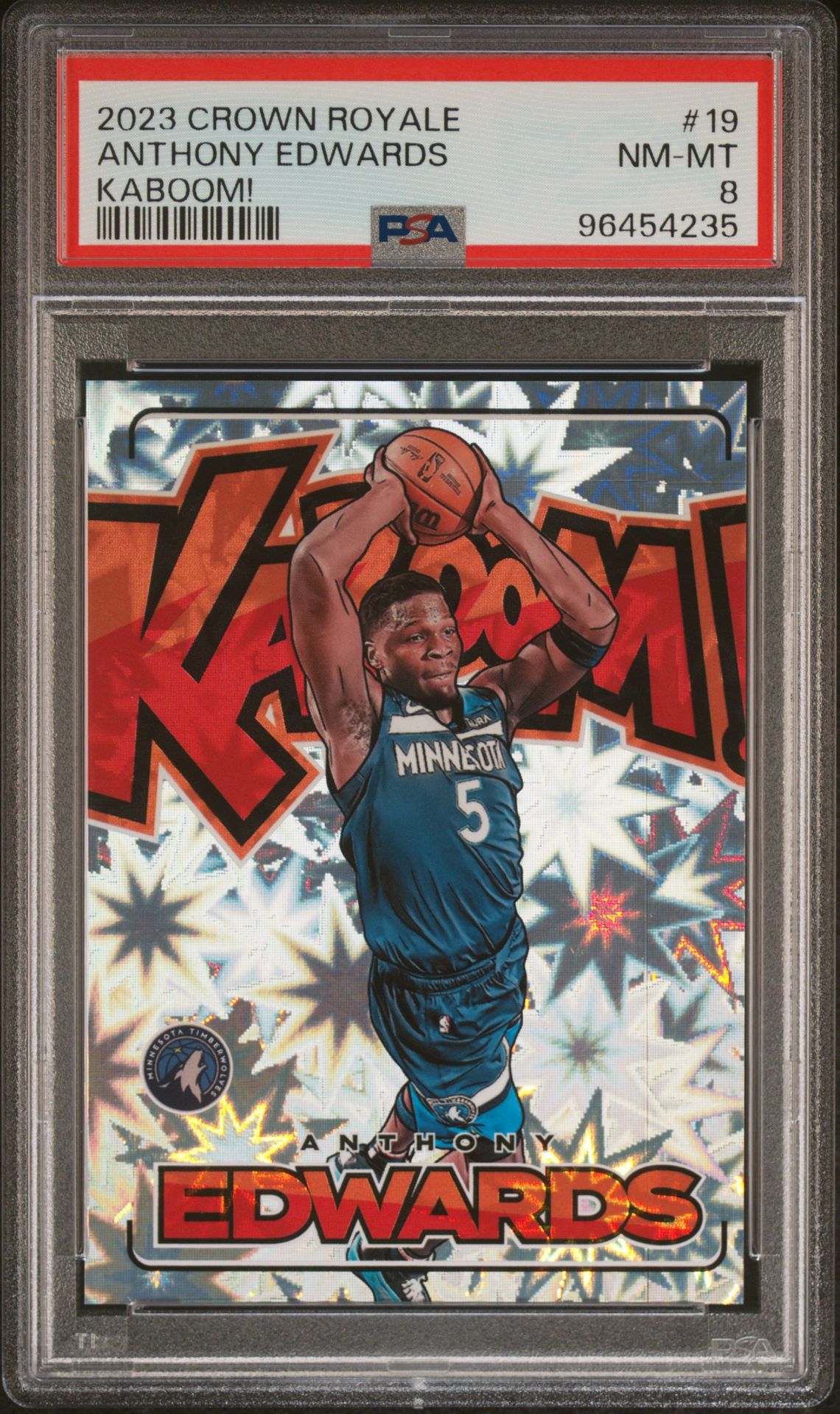 2023 Panini PANINI CROWN ROYALE KABOOM! #19 Anthony Edwards front