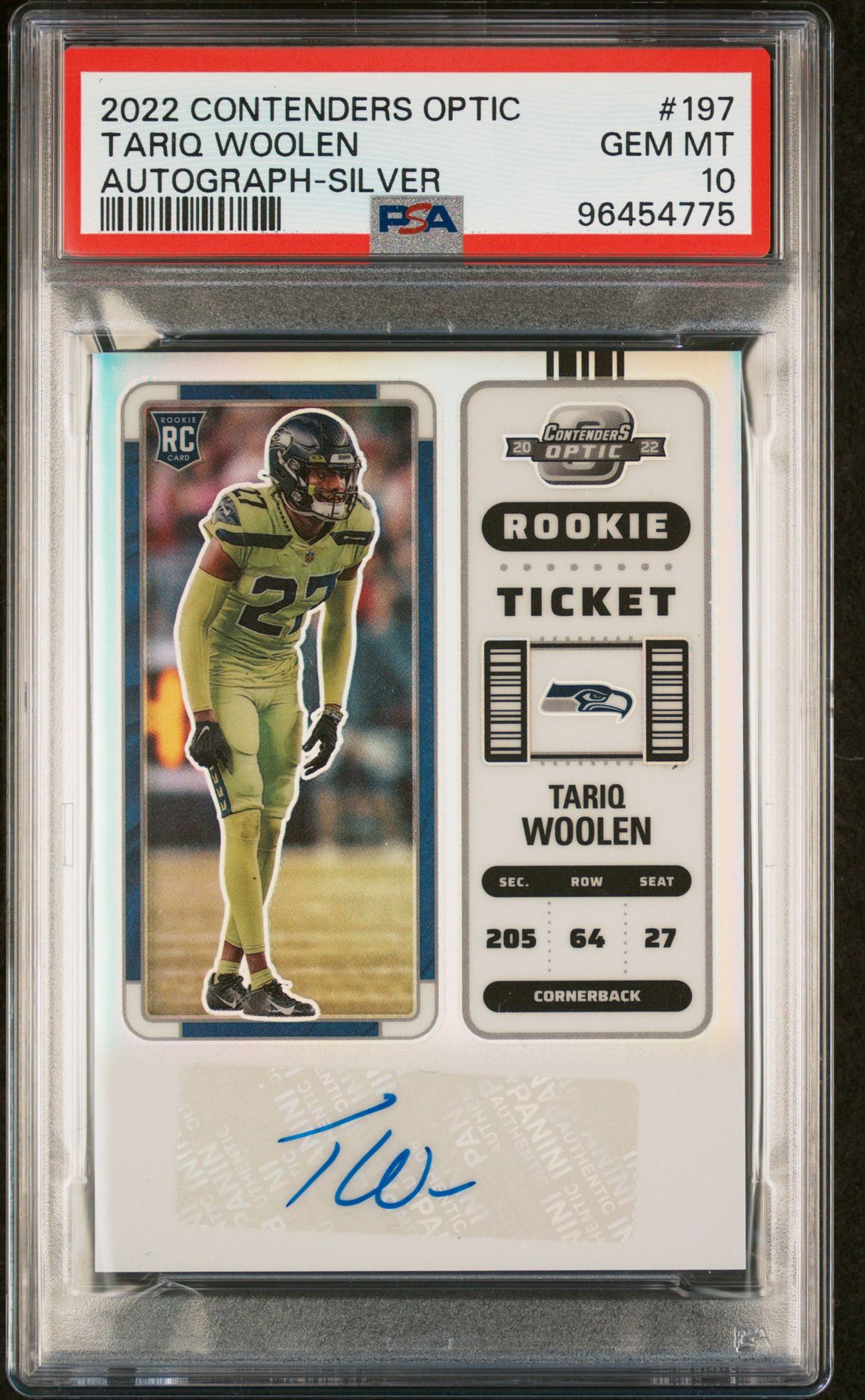 2022 Panini Contenders Optic Tariq Woolen #197 (Autograph-Silver) Gem Mt 10 front