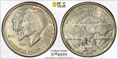 1939 50C Arkansas MS65