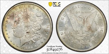 1892-CC $1 MS62