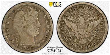 1894-S 25C VG8