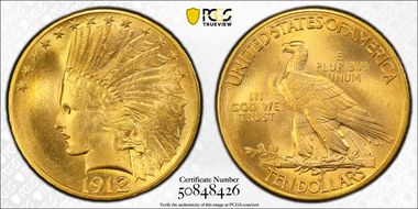 1912 $10 MS64