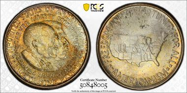 1952 50C Washington-Carver MS66+