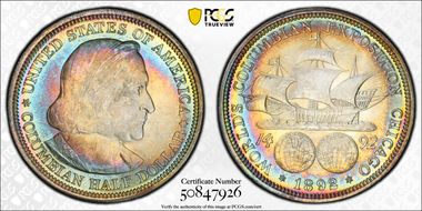 1892 50C Columbian MS67+