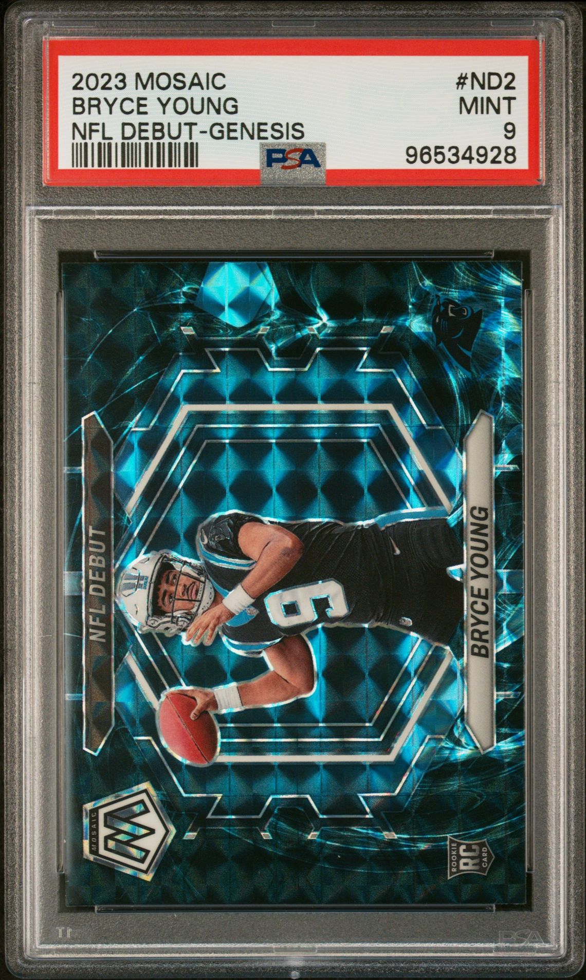 2023 Panini Mosaic Nfl Debut Bryce Young #Nd2 (Nfl Debut-Genesis) Mint 9 front