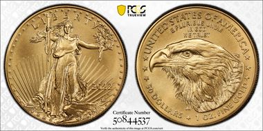 2022-W $50 Burnished Gold Eagle SP70