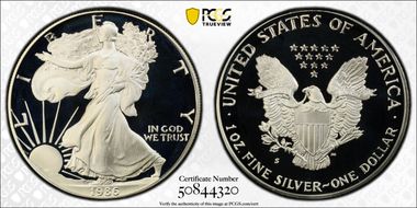 1986-S $1 Silver Eagle PR69DCAM