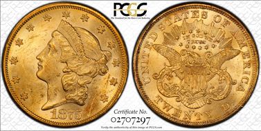 1875-CC $20 MS62