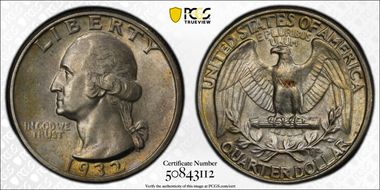 1932 25C AU58