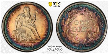 1884-S 10C MS66