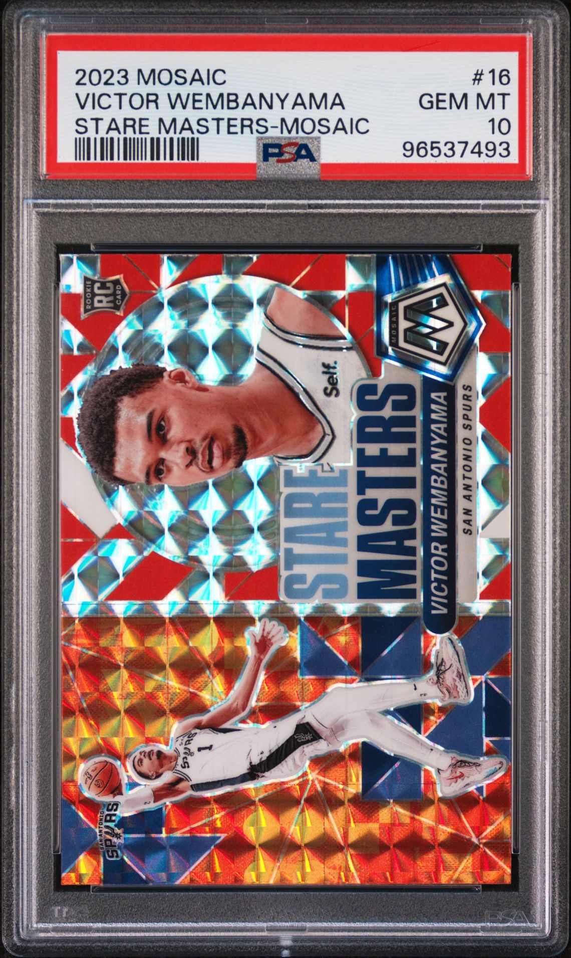 2023 Panini PANINI MOSAIC STARE MASTERS MOSAIC #16 Victor Wembanyama front