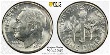 1959-D/D 10C RPM, FS-504 MS65FB