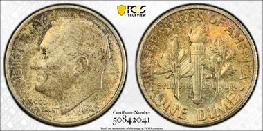 1946-S 10C FS-505, Repunched Mintmark MS65FB