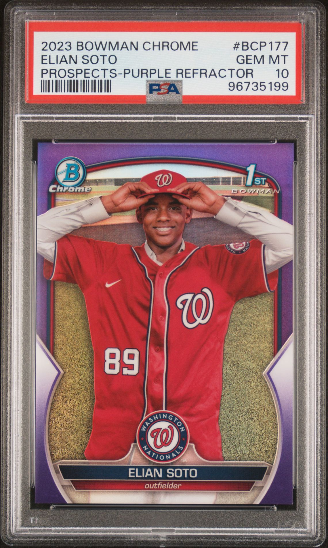 2023 Bowman BOWMAN CHROME PROSPECTS Purple #BCP177 Elian Soto front