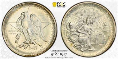 1937 50C Texas MS66+