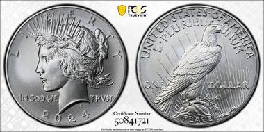 2024 $1 Peace Dollar MS70