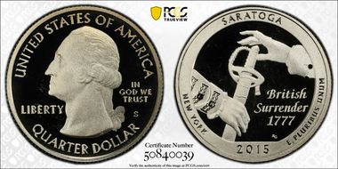 2015-S 25C Saratoga NP PR69DCAM