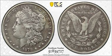 1878 7TF $1 Reverse of 1878 N1