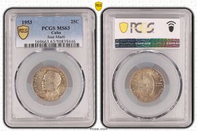 1953 25C Jose Marti KM-27 MS63