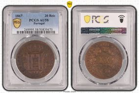 1867 20 Reis AU58BN