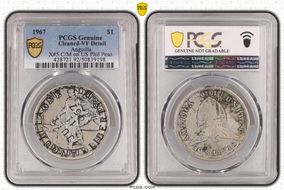 1967 $1 X-5 C/M on US Phil Peso N1