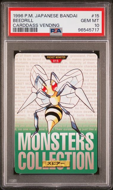 Beedrill card PSA 10, cert 96545717