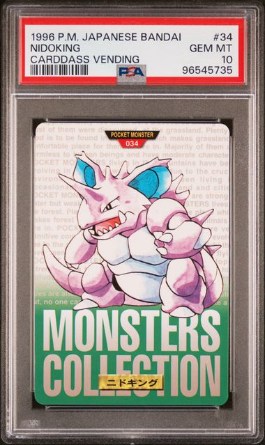 Nidoking card PSA 10, cert 96545735