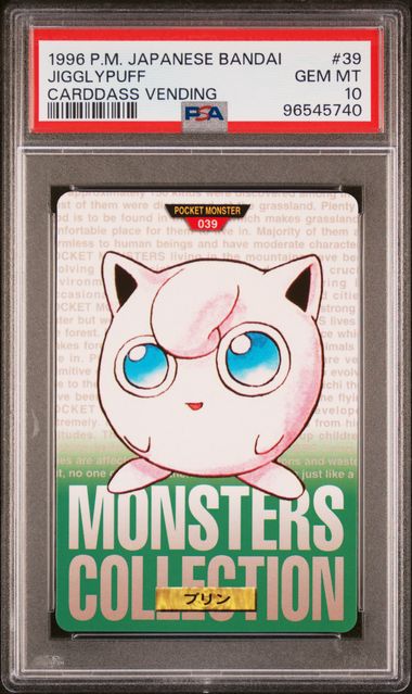 Jigglypuff card PSA 10, cert 96545740