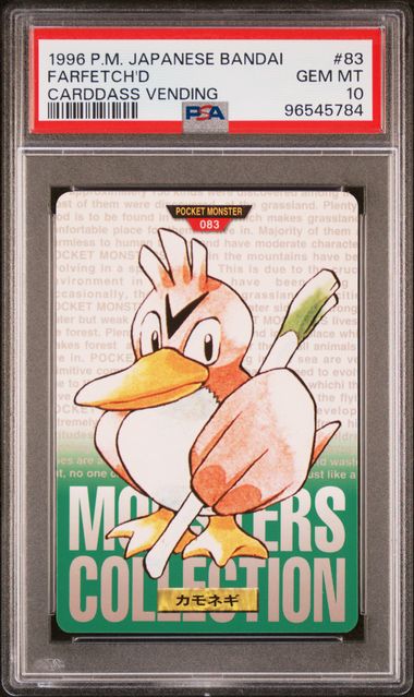 Farfetch'd card PSA 10, cert 96545784