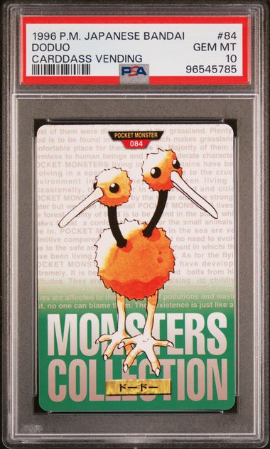Doduo card PSA 10, cert 96545785